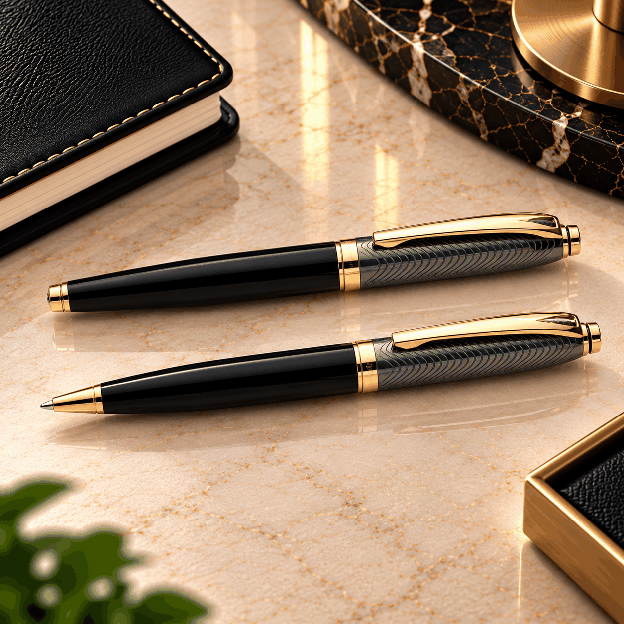 Textured Gold Executive Set