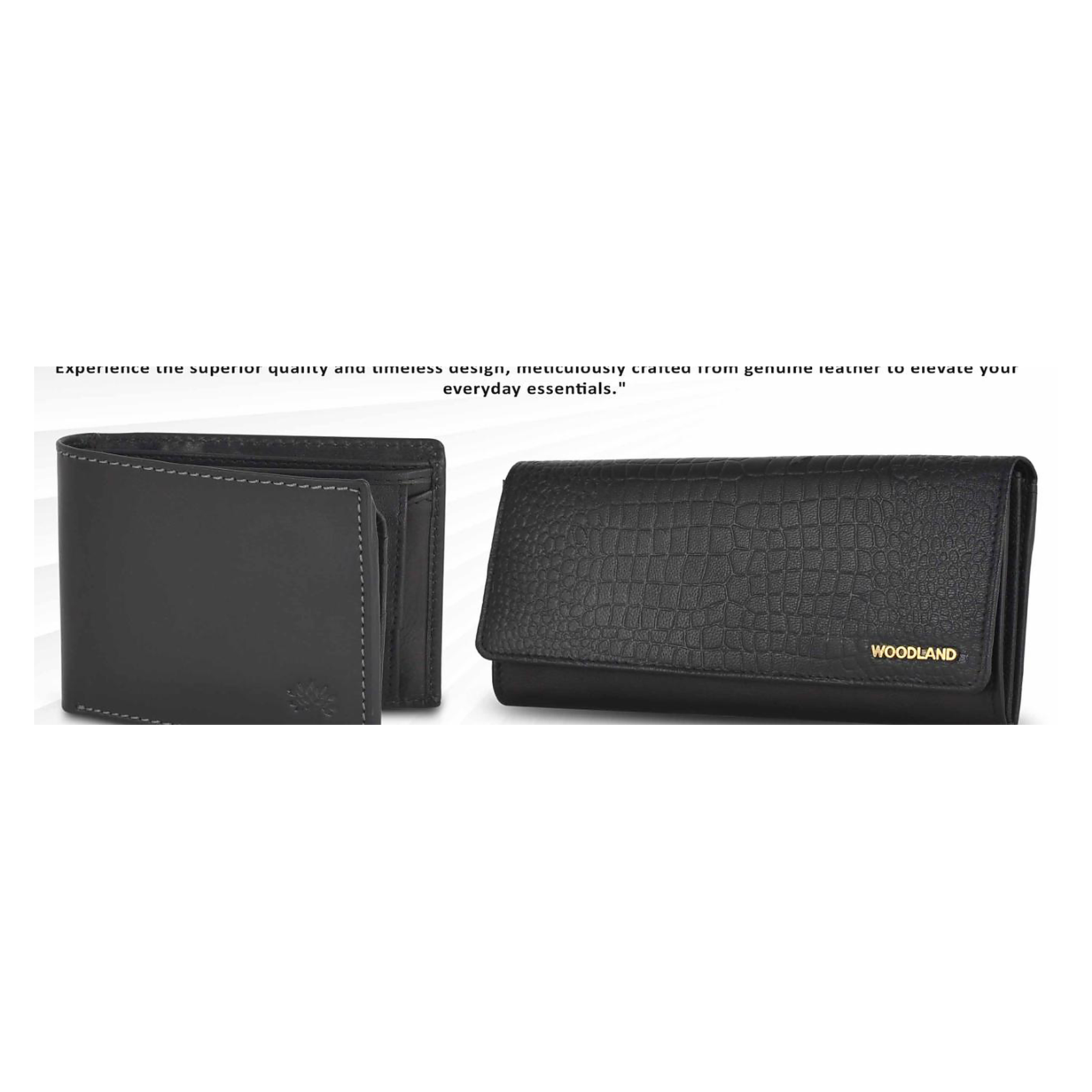Men's Wallet & Women Clutcher Combo Set-Black