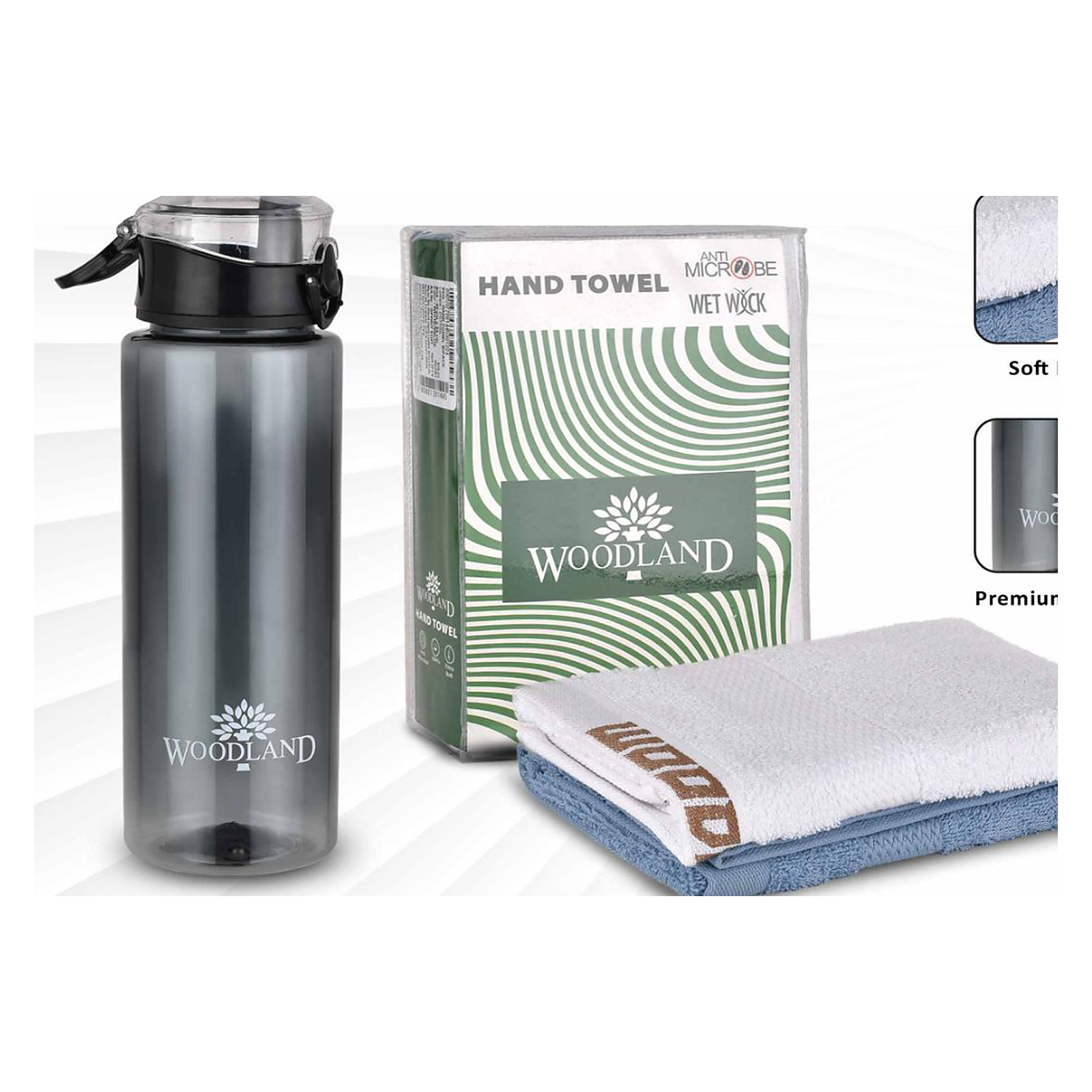 Woodland Hand Towels & Bottle Giftset
