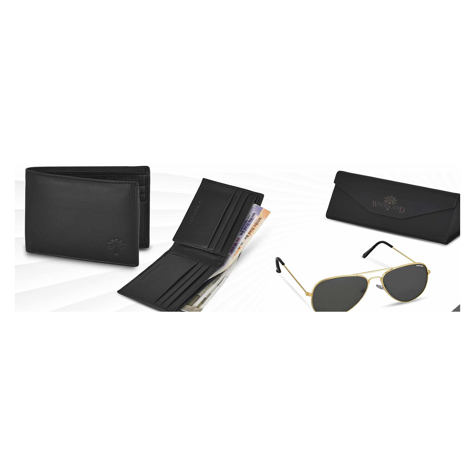 Woodland Men's Wallets & Sun Glasses Set