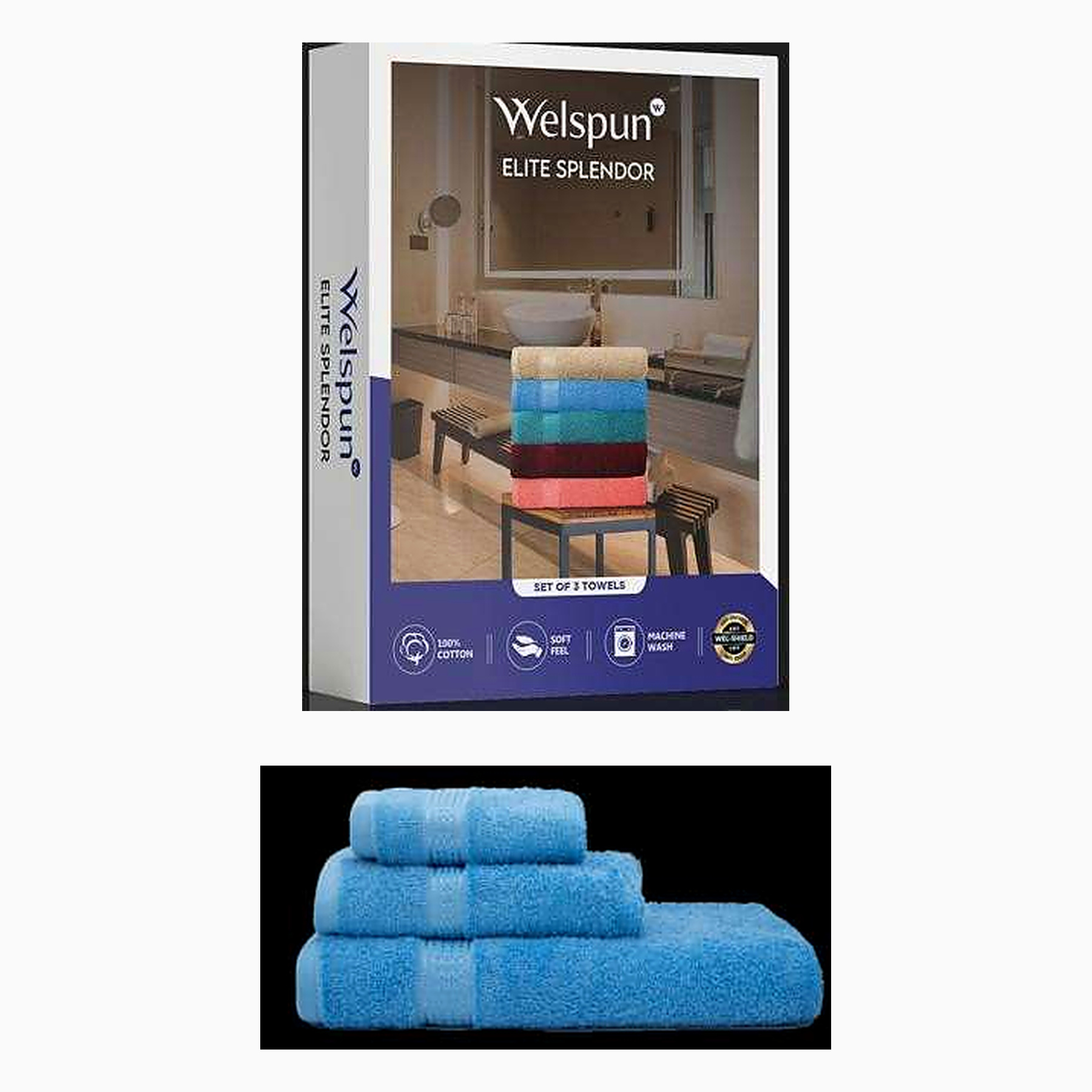ELITE SPLENDOR 3 PC TOWEL SET