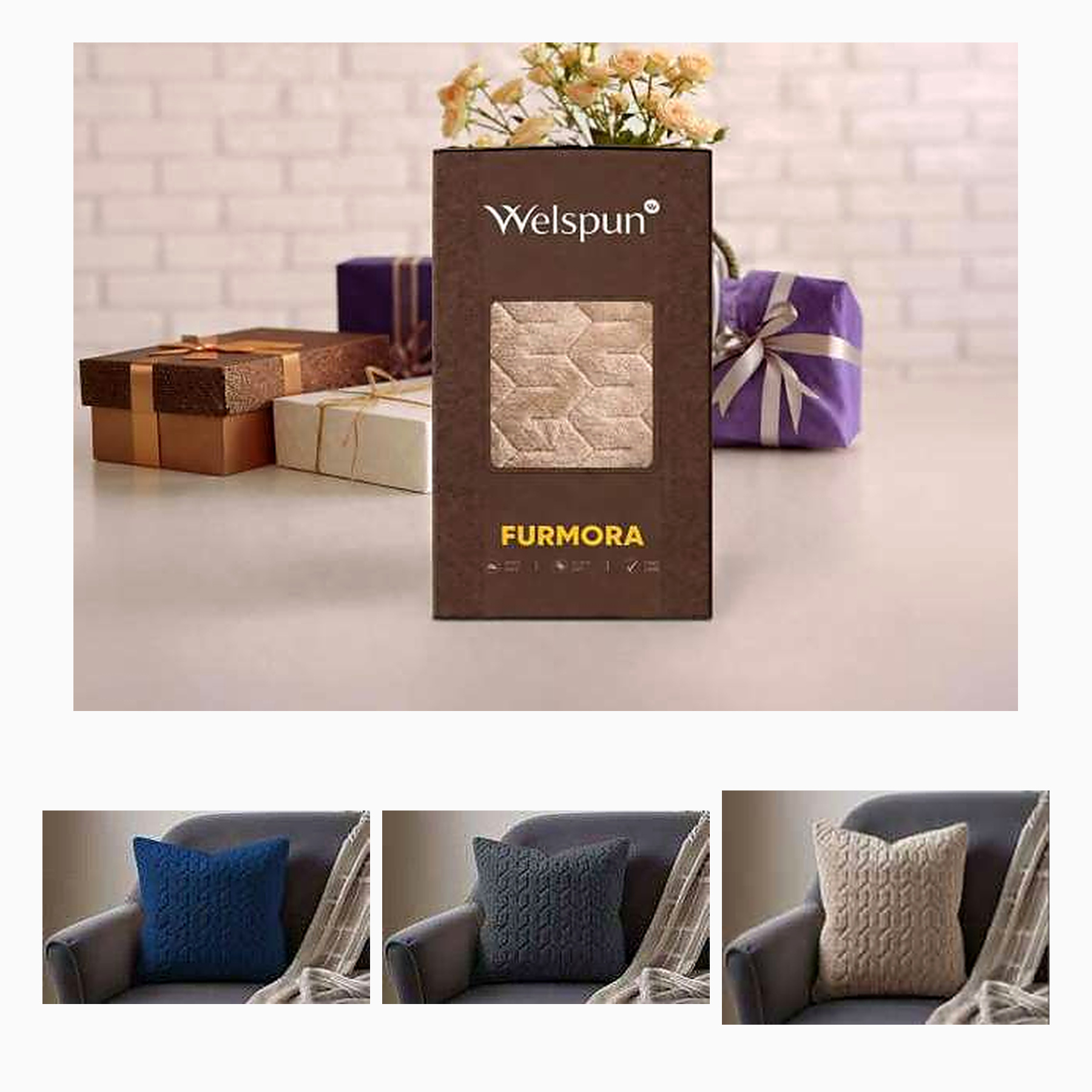FURMURA PREMIUM CUSHION COVERS - 2 NO