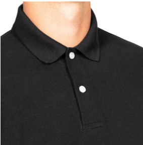 Decathlon Golf 100% Cotton Short Sleeve Polo Shirt, MW100 Black view 2