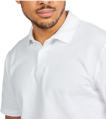 Decathlon Men’s Golf 100% Cotton Short Sleeve Polo Shirt, MW100-White