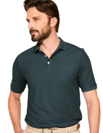 Decathlon Men's short-sleeved golf polo shirt - WW500 green