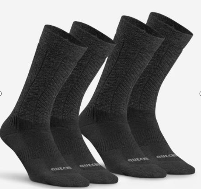 Decathlon Warm hiking socks - MH500 - Black