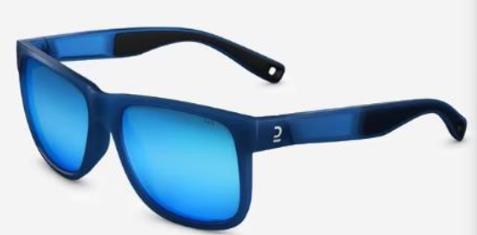 Decathlon MH140 Anti UV Cat 3 Impact Resistant Sunglasses for Adult Hiking, Blue view 2