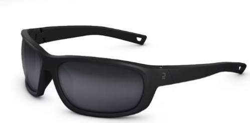 Decathlon MH500 Anti UV Cat 3 Impact Resistant Sunglasses for Adult Hiking, Black view 2