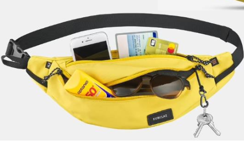 Decathlon Travel Waist Bag 2L Yellow