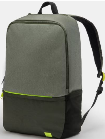 Decathlon 24 L Backpack Essential - Khaki/Neon Yellow