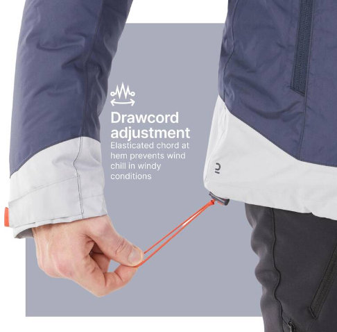 Decathlon Men’s Waterproof Hiking Jacket -10°C NH500 - Grey view 2