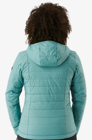 Decathlon Women Warm Puffer Jacket with hood for mountain trekking- MT100 - 5°C - Blue view 2