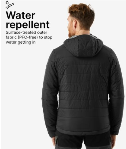 Decathlon Men Puffer Jacket for Trekking - MT100 -5°C Black view 2