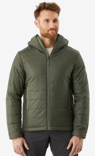 Decathlon Men Puffer Jacket for Trekking - MT100 -5°C Khaki
