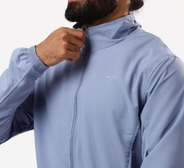 Decathlon Men's Cardio Fitness Tracksuit Jacket FJA 100 -Greyish Blue view 2