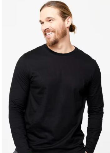 Decathlon Men Tshirt Long Sleeve Regular Fit 100 for Gym-Black