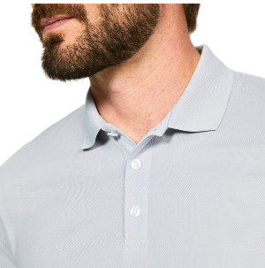 Decathlon Men's golf short-sleeved polo shirt - WW500 pearl grey view 2