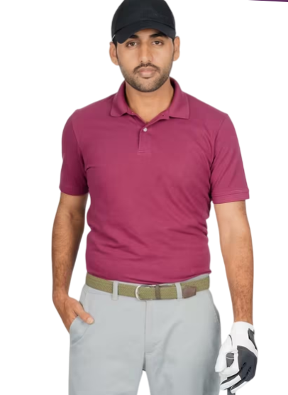 Decathlon Men Golf Polo T-shirt Maroon