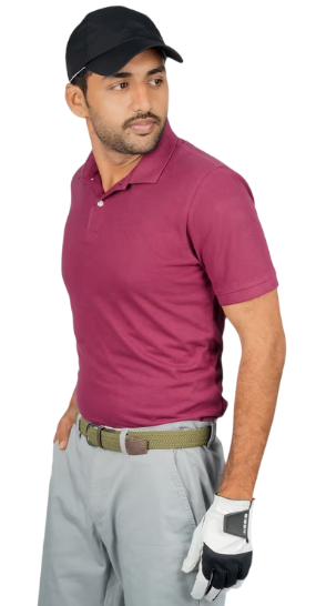 Decathlon Men Golf Polo T-shirt Maroon view 2