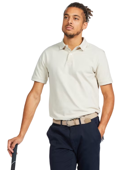 Decathlon Men Golf Polo T-shirt Light Beige