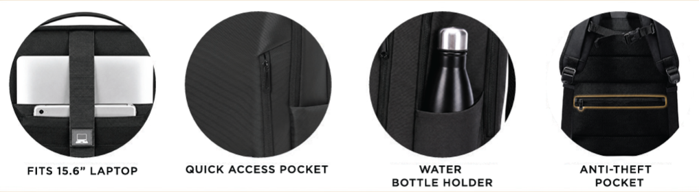 AXEN — Premium 35L Business Backpack view 3