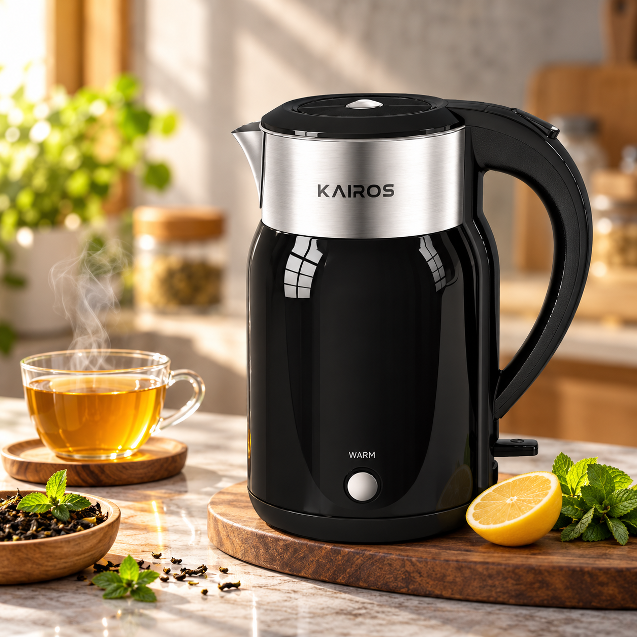 KAIROS Electric Kettle with Keep-Warm Function – Black