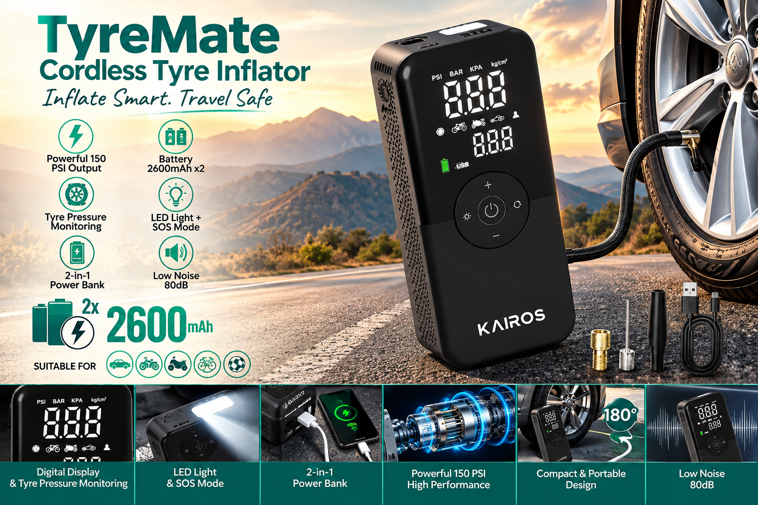 TyreMate – Cordless Tyre Inflator