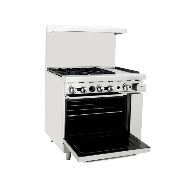 Gas Range with Four (4) Open Burners & 12″ Griddle