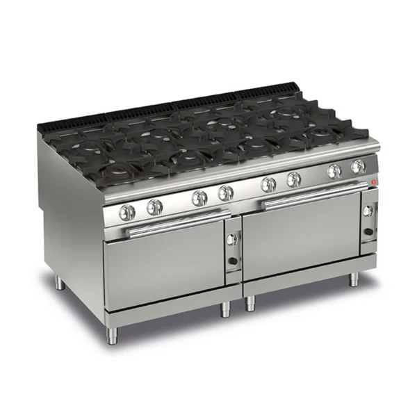 Gas Range 8 Burners On 2 Gas Ovens