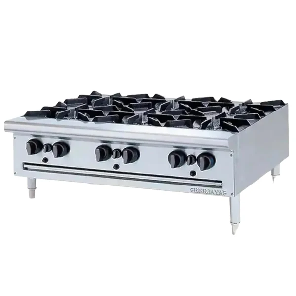 S/S 6 open burner table top