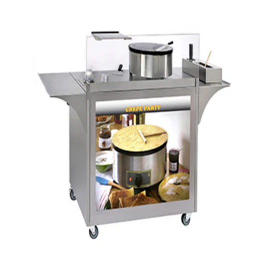 Wheeled Stainless Steel Cart For Crepe Concept(MC-03)