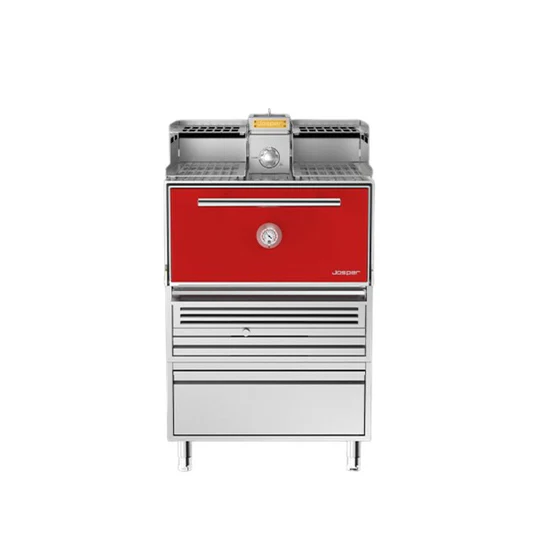 Hjx-Pro-L175-Vc Charcoal Oven Burgundy Door