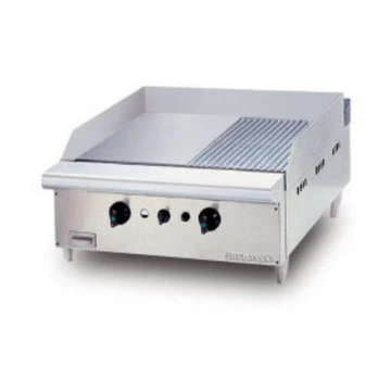 S/S table top gas griddle half-ribbed 2 burner(GG2B12R)
