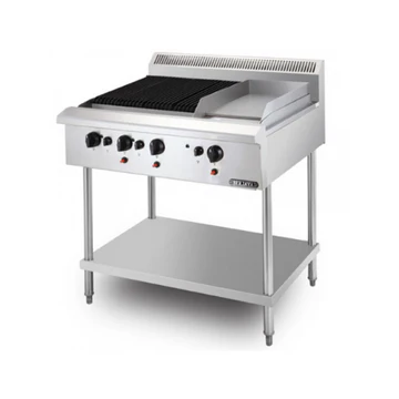 S/S combination of char broiler griddle with stand(CB3B-GG1BFS)
