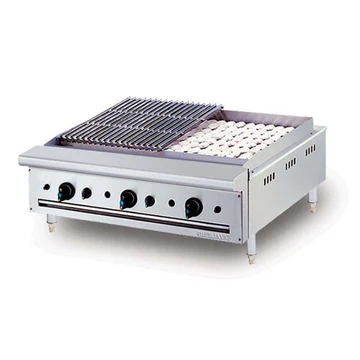 S/S table top char rock broiler-3 burners(CRB3B)