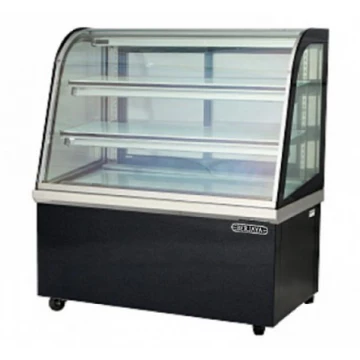 Confectionery Showcase-Blower system heated glass 2 glass shelves-BLACK