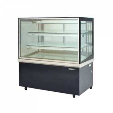 Rectangular confectionary showcase w/2 glass shelves(cake display-Black)