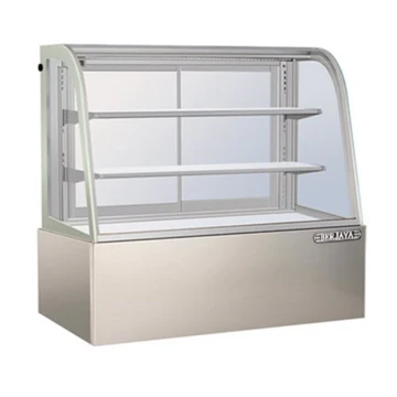 Confectionary Showcase chiller with double curved glass with 2 glass shelves blower system