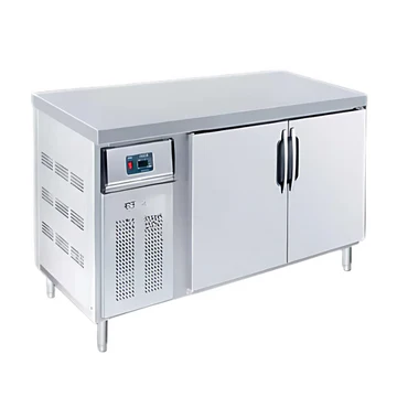 S/S Double Door Under Counter Chiller With 4 Shelf C Handle & 4 Feet Blower System