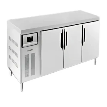 S/S 3 Door Counter Freezer With 6 Shelf C Handle & 6 Feet Blower System