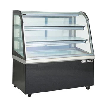 S/s Hot display Warmer c/w heater silver frame with black vinyl with 2 shelves