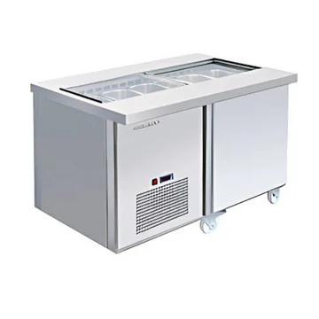 S/S 1 Door Salad Sandwich Counter - Solid Door Blower System - G Handle