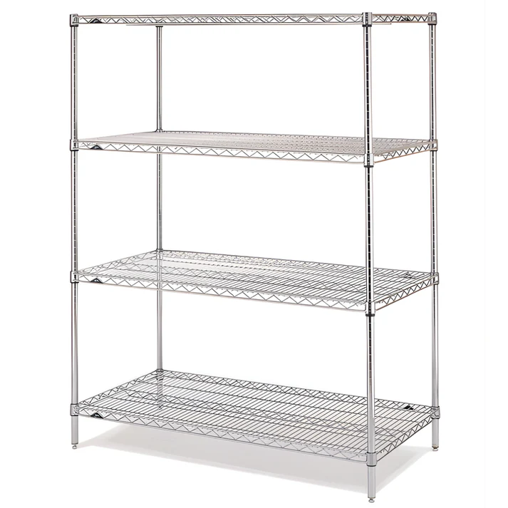 Connecta Chrome Wire Shelves 4 Tier1200mm x 450mm