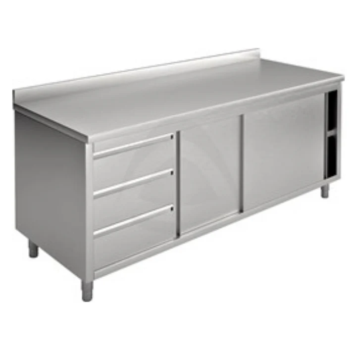 Cupboard With Sliding Doors And Drawers, Rear(EA16AC3S)