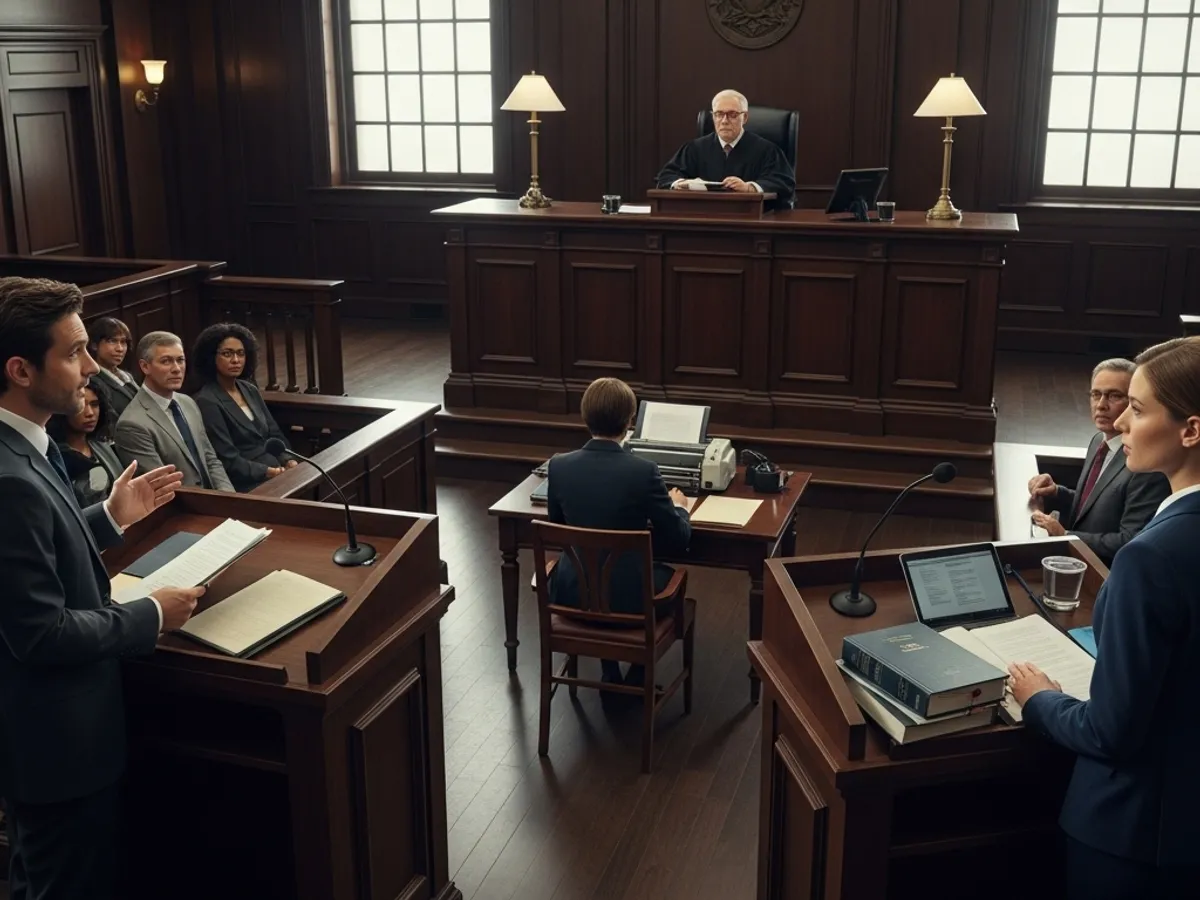 Scene from a courtroom, illustrating court procedures and the setting where a Delhi lawyer or Supreme Court advocate presents legal arguments.