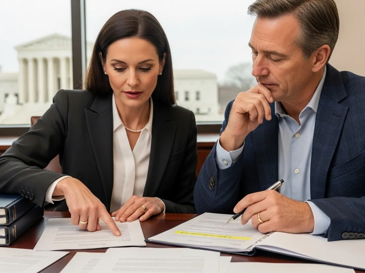 Two legal professionals reviewing documents, possibly related to Supreme Court cases, underscoring the collaborative effort in providing effective legal representation in Delhi.