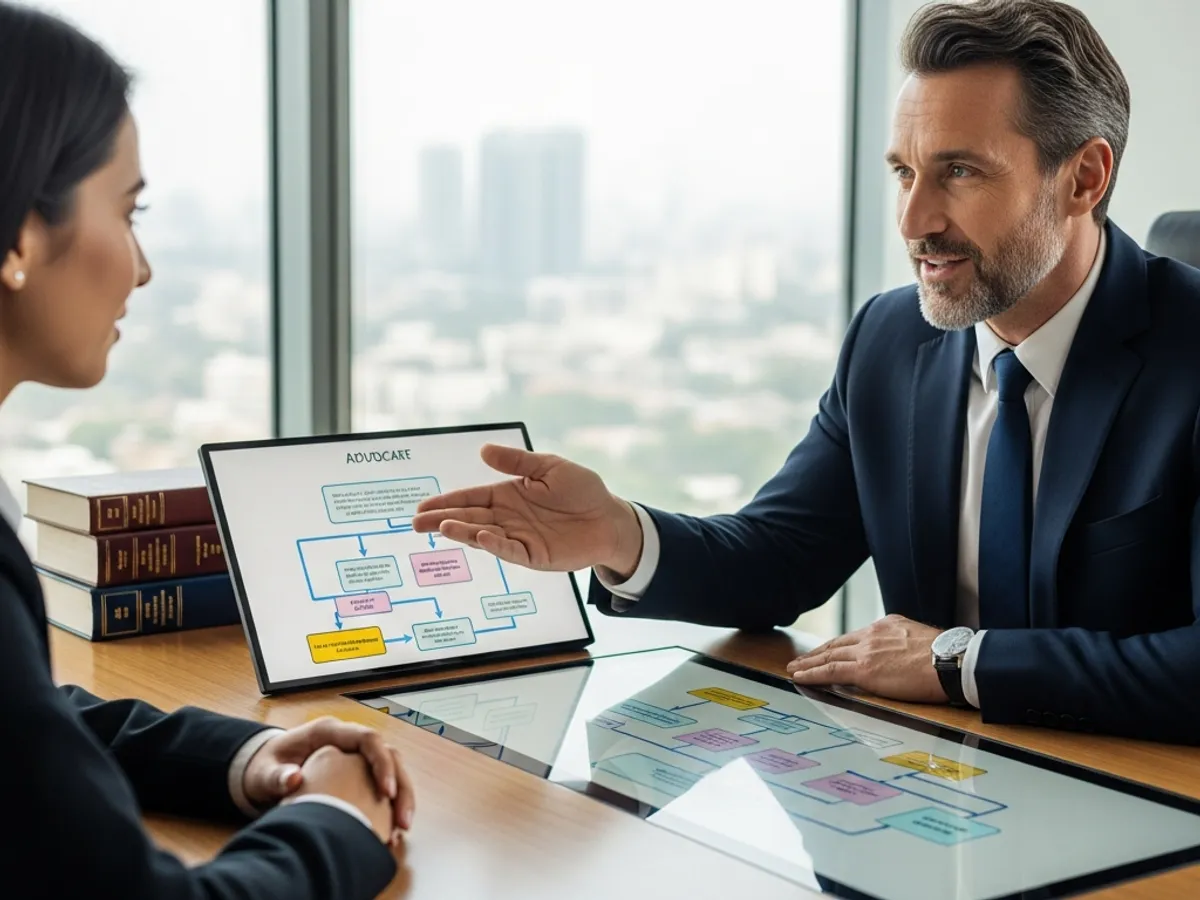 A top advocate explaining a case strategy. Visual representation of the legal process, showcasing the analytical skills of a supreme court advocate in Delhi.