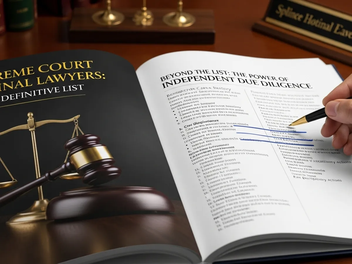 A book titled 'Supreme Court Criminal Lawyers', a resource for understanding how to choose a criminal lawyer.