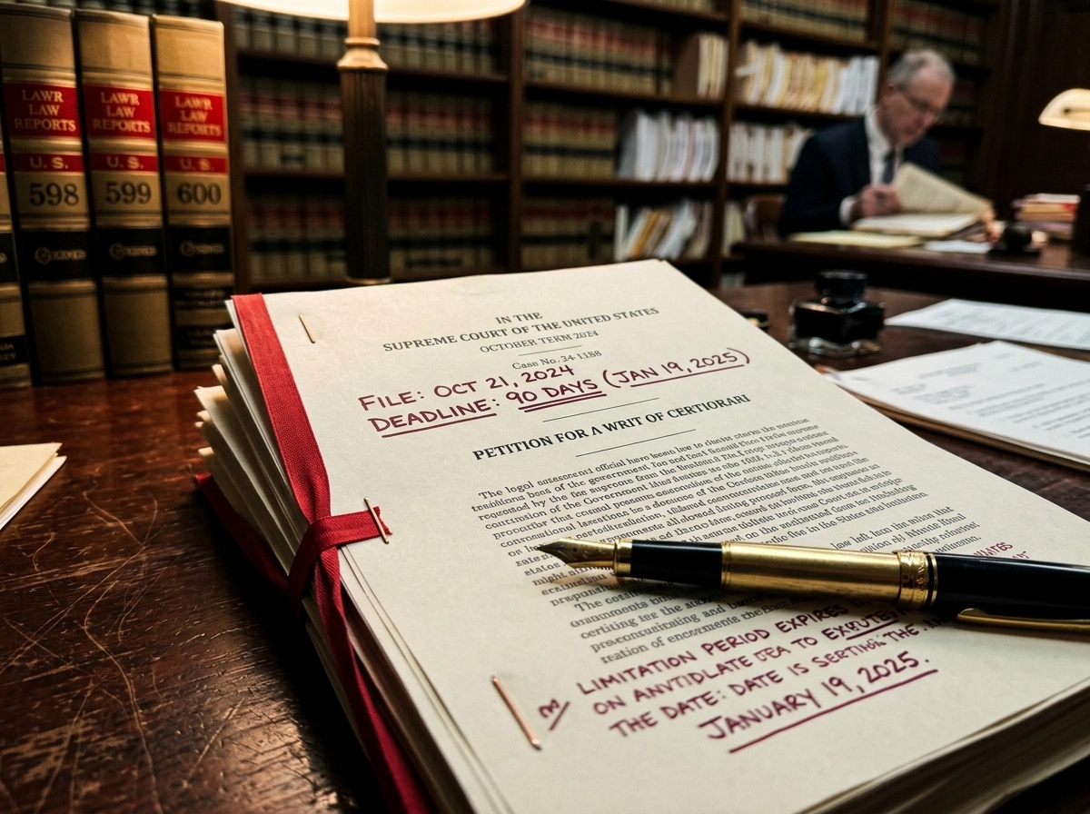 A legal petition for Supreme Court filing, highlighting strict AOR requirements and deadlines.