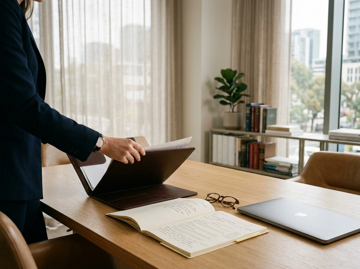 A professional reviewing SLP filing costs and legal documents for Supreme Court lawyer fees.